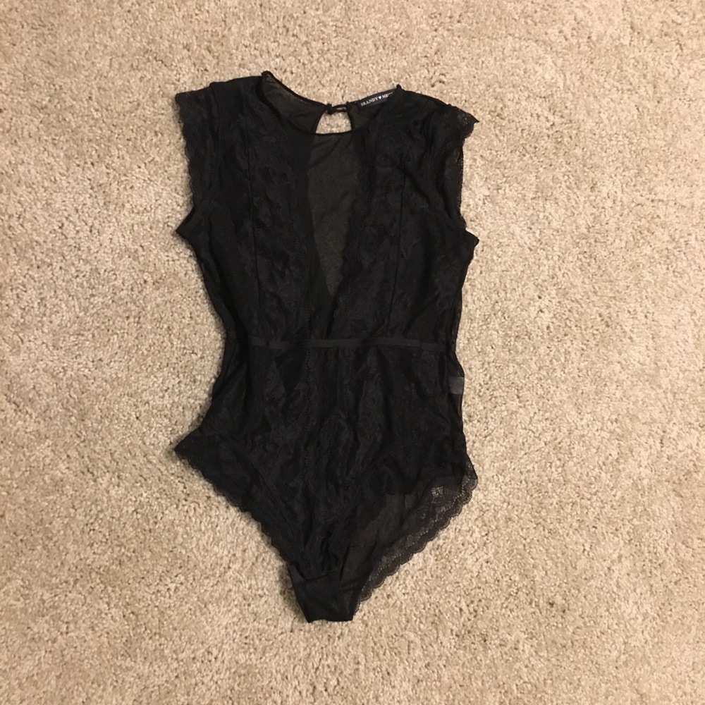 Brandy Melville Black Lace Body Suit